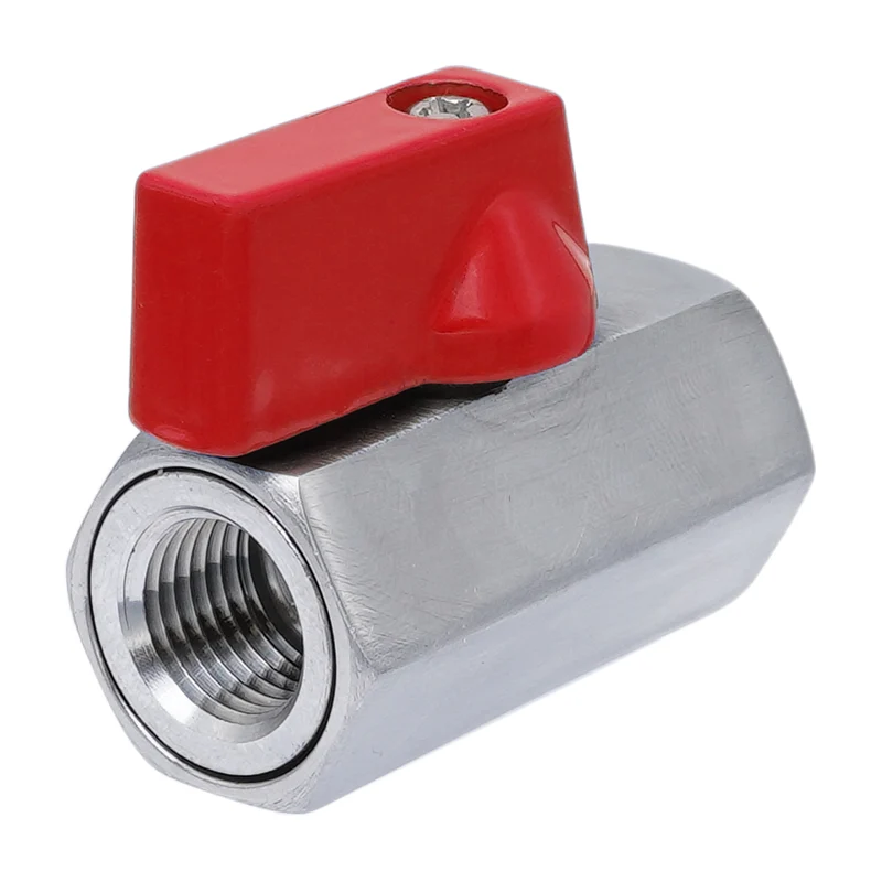 G 3/8'' F/F Vanne À Bille Mini En Acier Inoxydable 69 Bar PTFE - TamesonPRO 1113-038-F
