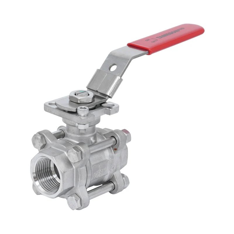 Rp 1'' Vanne à bille 2 voies 3 pièces en acier inoxydable 69 bar RTFE ISO-Top F04/F05 - TamesonPRO 1121-100