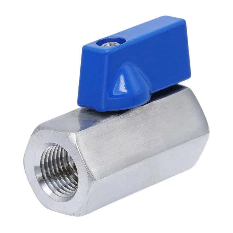 G 1'' F/F Vanne À Bille Mini En Acier Inoxydable 69 Bar PTFE - TamesonPRO 1113-100-F