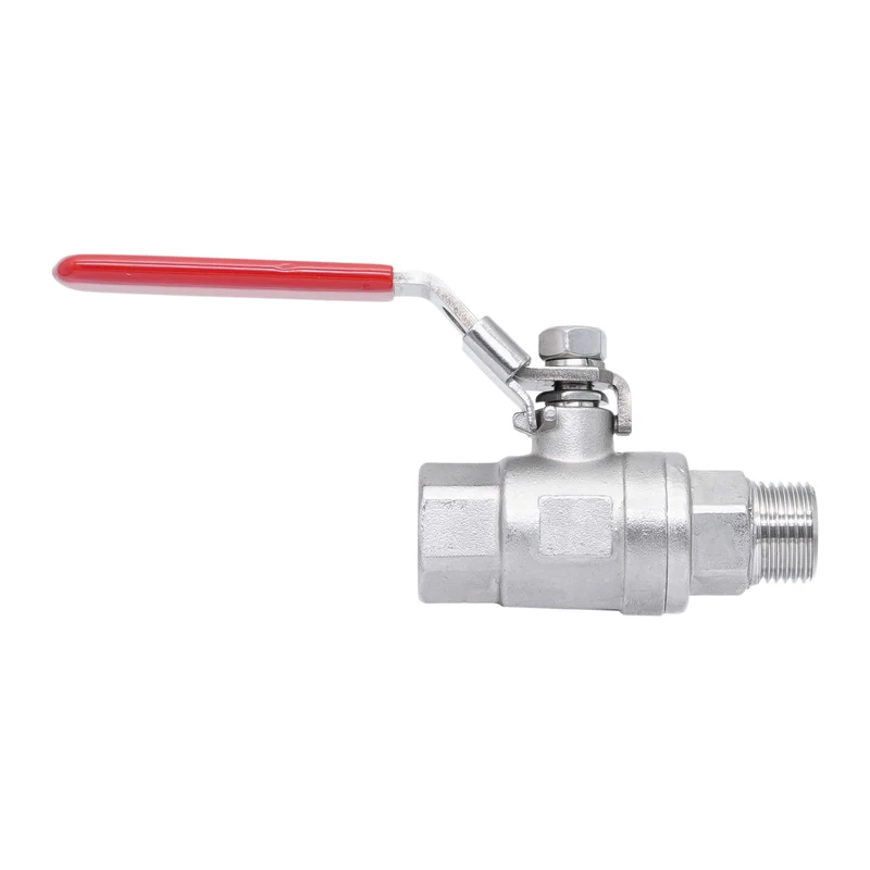 R/Rp 3/4'' Vanne à bille 2 voies 2 pièces en acier inoxydable 69 bar RTFE - TamesonPRO 1112-034