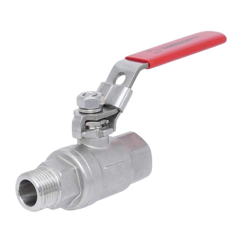 R/Rp 1/2'' Vanne à bille 2 voies 2 pièces en acier inoxydable 69 bar RTFE - TamesonPRO 1112-012