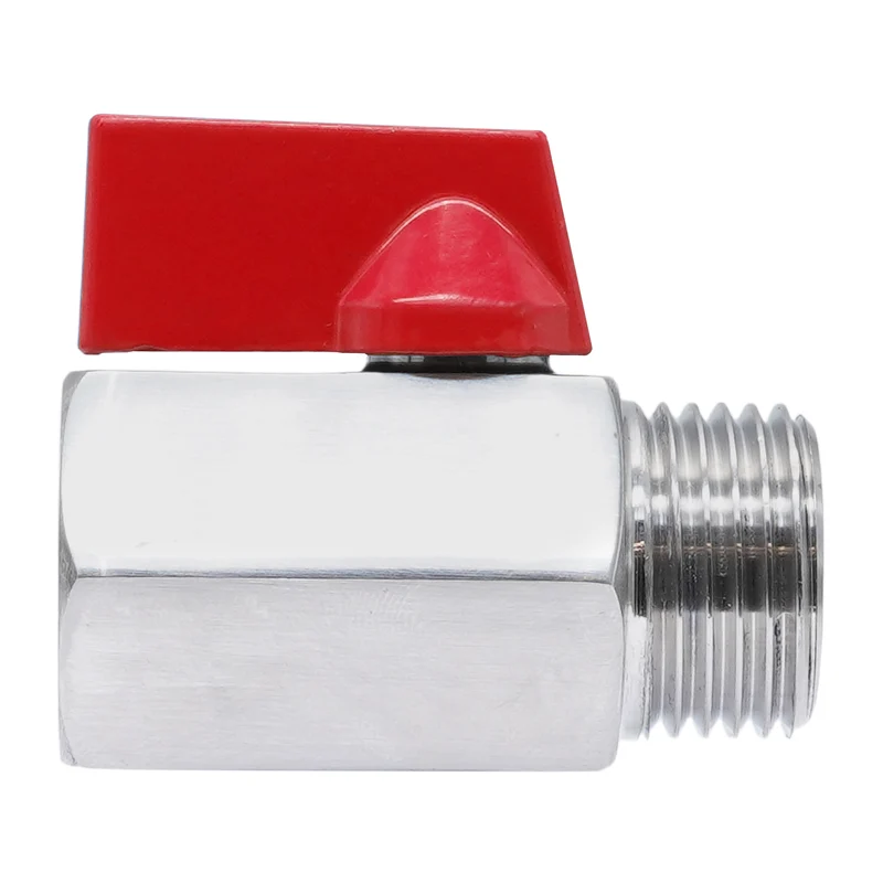 R/Rp 3/4'' M/F Vanne À Bille Mini 2 Voies En Acier Inoxydable 69 Bar PTFE - TamesonPRO 1113-034-MF