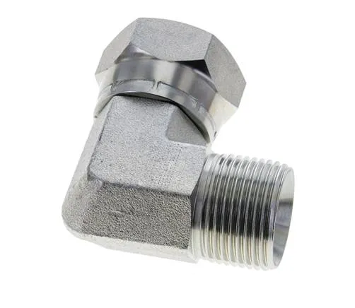 Raccord coudé 90° en acier zingué G 1'' M/F 150 Bar - Hydraulique