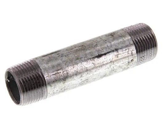 Raccord double en acier zingué R 3/4'' 50 Bar DIN 2982 - 100mm [5 Pièces].