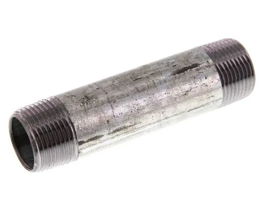 Raccord double en acier zingué R 3/4'' 50 Bar DIN 2982 - 100mm [5 Pièces].
