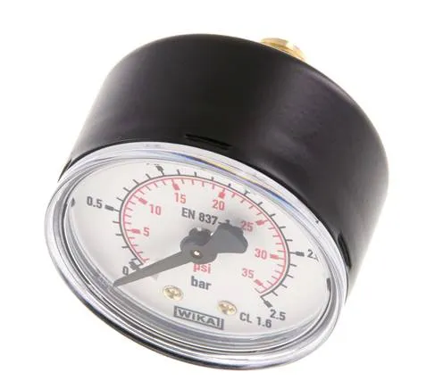 0..2.5 Bar (0..36 psi) pression Arrière Acier/laiton 50 mm Classe 1.6
