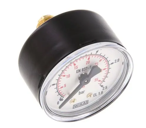 0..2.5 Bar (0..36 psi) pression Arrière Acier/laiton 50 mm Classe 1.6