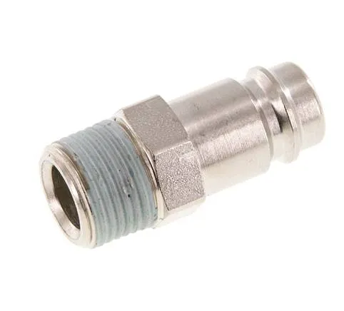 Acier trempé DN 10 Air Coupling Plug R 3/8 inch Male