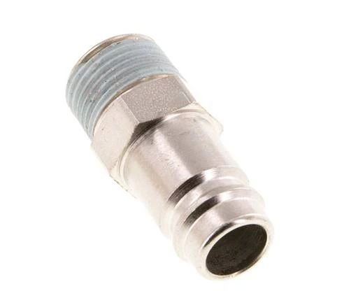 Acier trempé DN 10 Air Coupling Plug R 3/8 inch Male