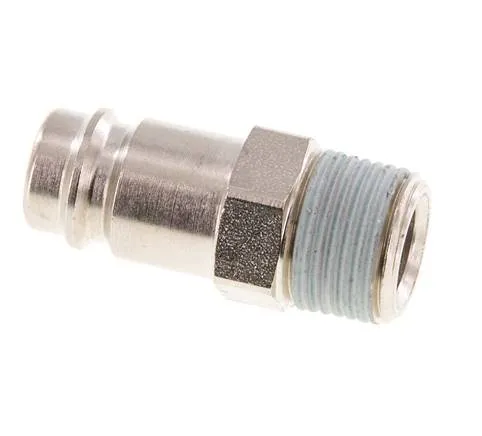 Acier trempé DN 10 Air Coupling Plug R 3/8 inch Male