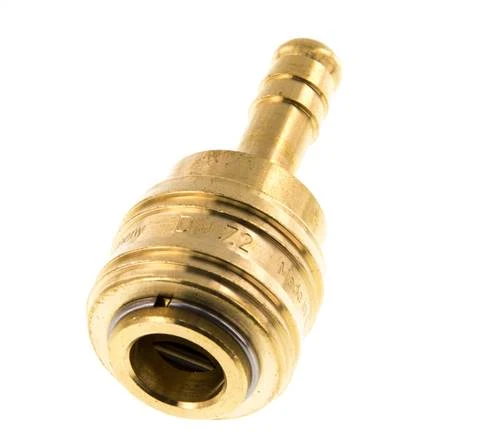 Laiton DN 7.2 (Euro) Manchon d'accouplement pour air 8 mm Pilier de tuyau