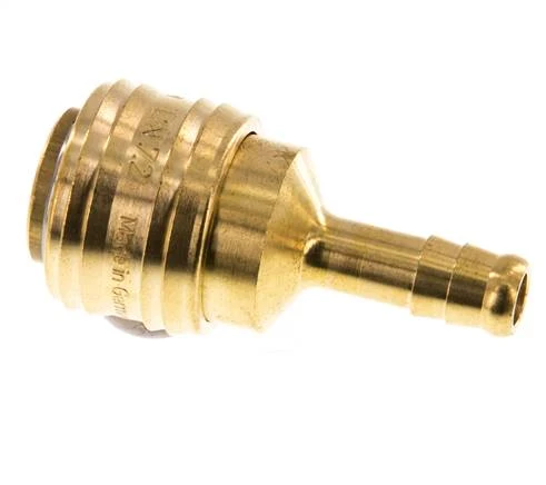 Laiton DN 7.2 (Euro) Manchon d'accouplement pour air 8 mm Pilier de tuyau