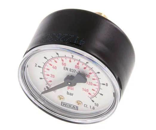0..10 Bar (0..145 lb/po2) pression Arrière Acier/laiton 50 mm Classe 1.6