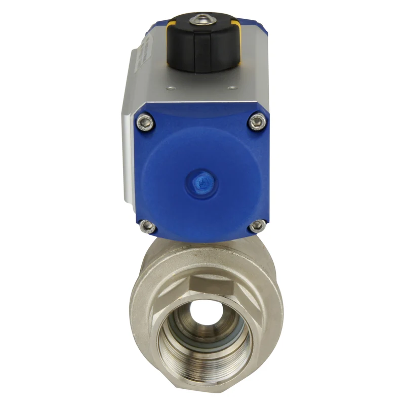G1-1/2'' Valve à bille pneumatique en laiton 2 voies double effet - BL2BA