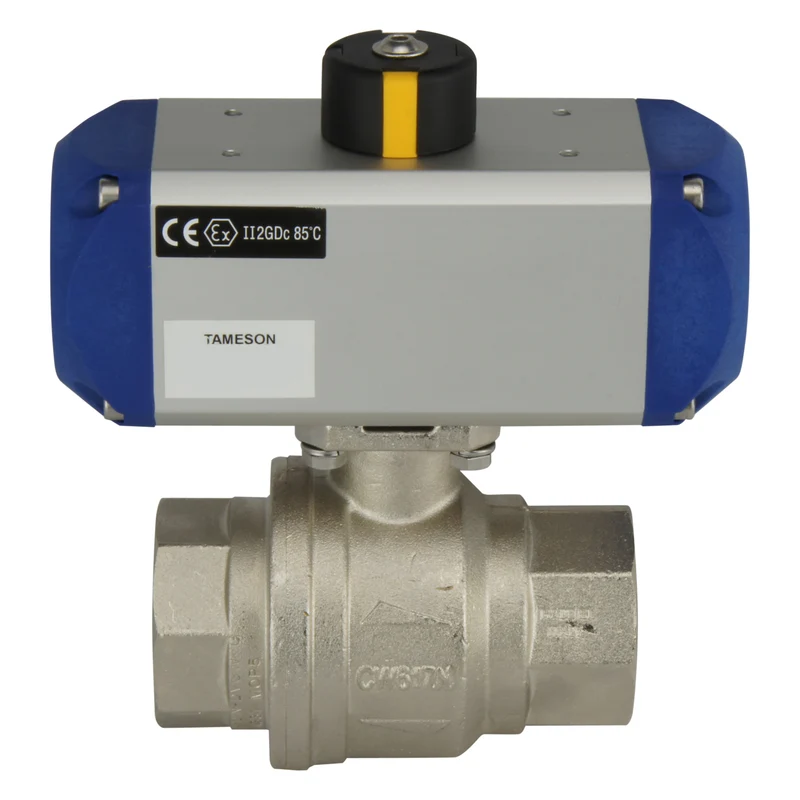G1-1/2'' Valve à bille pneumatique en laiton 2 voies double effet - BL2BA