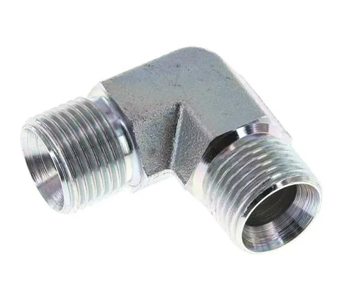 Raccord coudé 90deg G1/2'' Haute Pression Acier 60° Cône 350bar (4917.5psi) Hydraulique