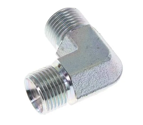 Raccord coudé 90deg G1/2'' Haute Pression Acier 60° Cône 350bar (4917.5psi) Hydraulique