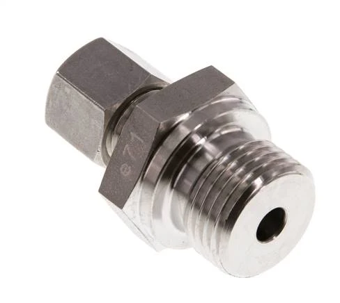 G 1/2'' mâle x 8L Raccord à compression droit en acier inoxydable 315 Bar DIN 2353