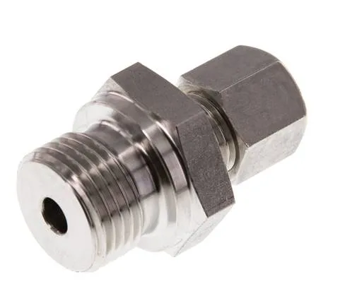 G 1/2'' mâle x 8L Raccord à compression droit en acier inoxydable 315 Bar DIN 2353