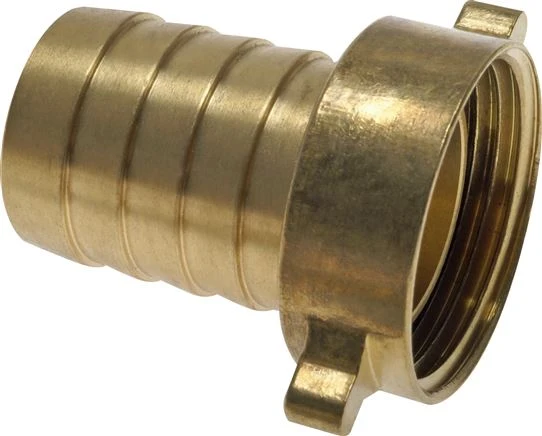Barbe de tuyau en laiton 3/4'' x 19mm avec joint NBR et écrou à ailettes 16 bar [2 pièces].