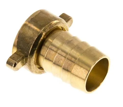 Barbe de tuyau en laiton 3/4'' x 19mm avec joint NBR et écrou à ailettes 16 bar [2 pièces].