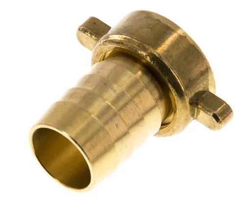 Barbe de tuyau en laiton 3/4'' x 19mm avec joint NBR et écrou à ailettes 16 bar [2 pièces].