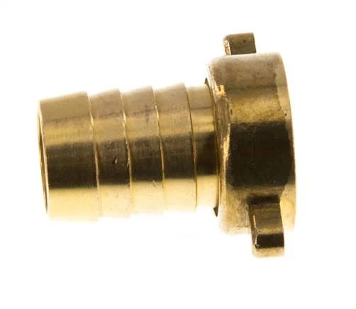 Barbe de tuyau en laiton 3/4'' x 19mm avec joint NBR et écrou à ailettes 16 bar [2 pièces].