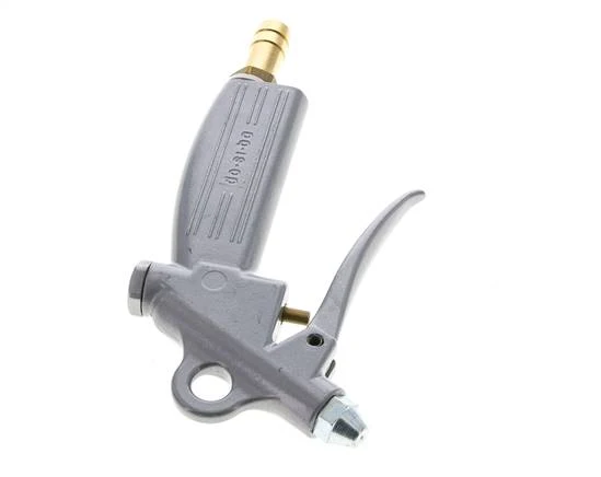 Soufflette à air comprimé en aluminium à débit réglable de 13 mm, buse courte