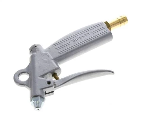 Soufflette à air comprimé en aluminium à débit réglable de 13 mm, buse courte
