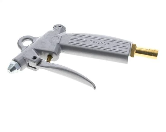 Soufflette à air comprimé en aluminium à débit réglable de 13 mm, buse courte