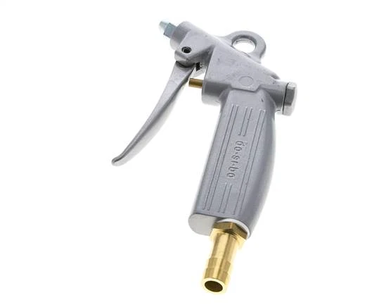 Soufflette à air comprimé en aluminium à débit réglable de 13 mm, buse courte
