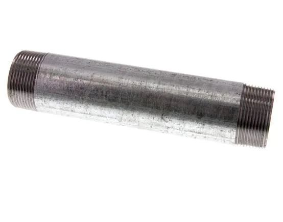 Raccord double en acier zingué R 1 1/2'' 50 Bar DIN 2982 - 200mm