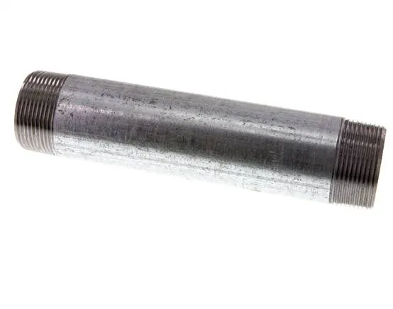 Raccord double en acier zingué R 1 1/2'' 50 Bar DIN 2982 - 200mm