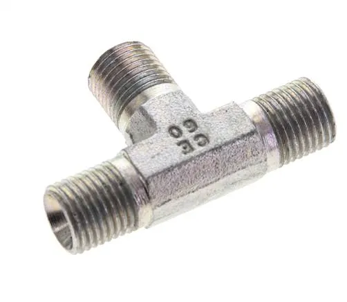 Raccord en T G1/4'' Mâle Acier 350bar (4917.5psi)