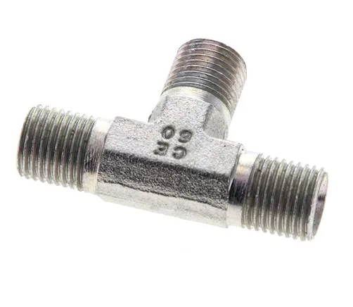Raccord en T G1/4'' Mâle Acier 350bar (4917.5psi)