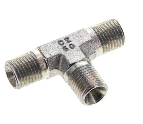 Raccord en T G1/4'' Mâle Acier 350bar (4917.5psi)