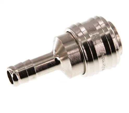 Laiton nickelé DN 7.2 (Euro) Manchon de raccordement à l'air Douille 9 mm Colonne de tuyau