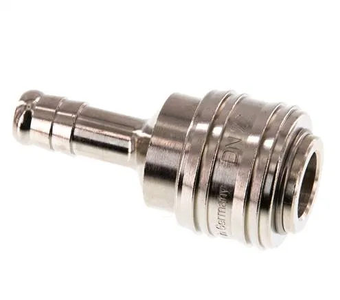 Laiton nickelé DN 7.2 (Euro) Manchon de raccordement à l'air Douille 9 mm Colonne de tuyau