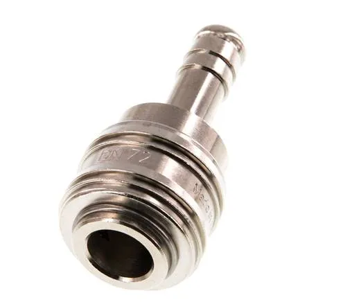 Laiton nickelé DN 7.2 (Euro) Manchon de raccordement à l'air Douille 9 mm Colonne de tuyau