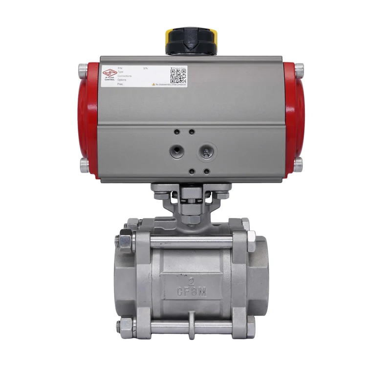 Vanne À Bille Pneumatique G4'' Acier Inoxydable Double Effet