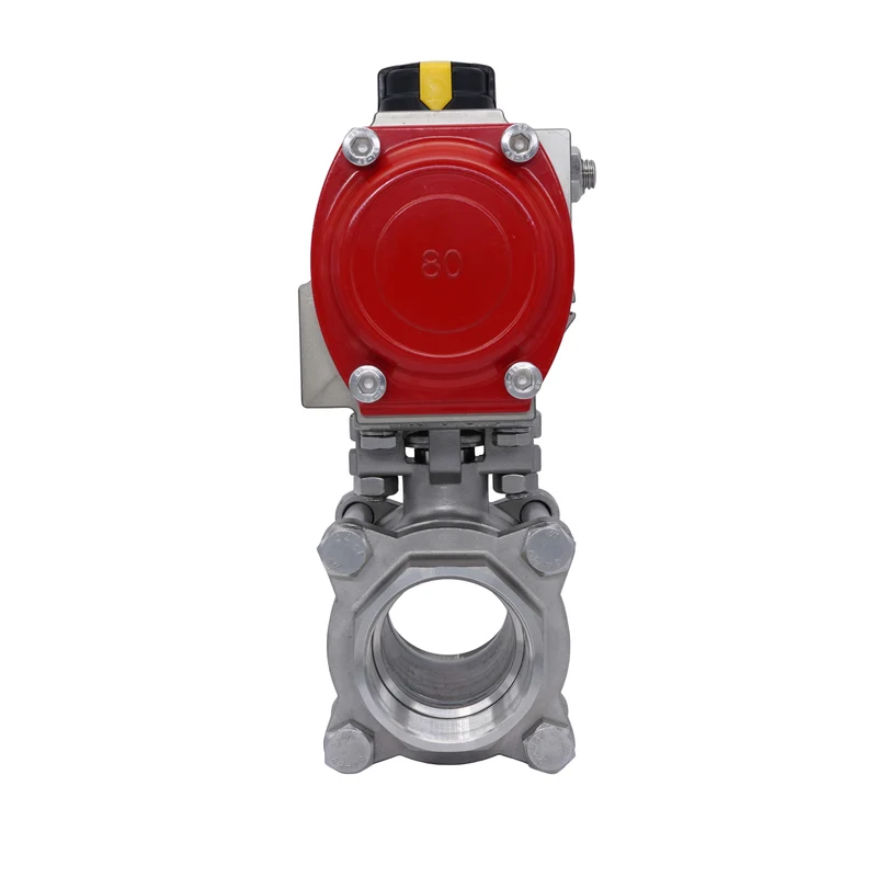 Vanne À Bille Pneumatique G4'' Acier Inoxydable Double Effet