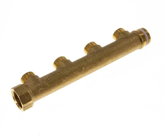 G 3/4'' x 4xG 1/2'' F/M/M Tuyaux de distribution en laiton 10 Bar