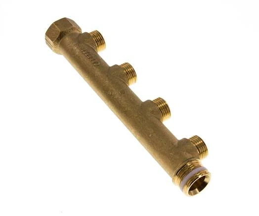 G 3/4'' x 4xG 1/2'' F/M/M Tuyaux de distribution en laiton 10 Bar