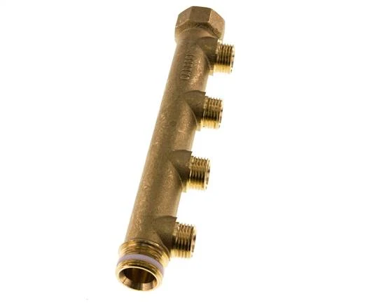G 3/4'' x 4xG 1/2'' F/M/M Tuyaux de distribution en laiton 10 Bar