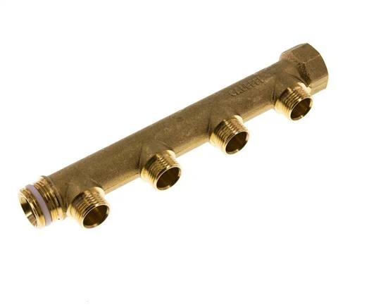 G 3/4'' x 4xG 1/2'' F/M/M Tuyaux de distribution en laiton 10 Bar