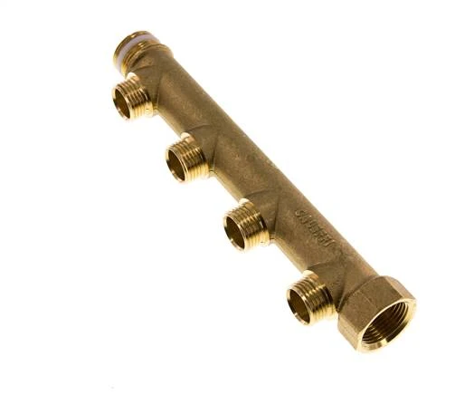 G 3/4'' x 4xG 1/2'' F/M/M Tuyaux de distribution en laiton 10 Bar