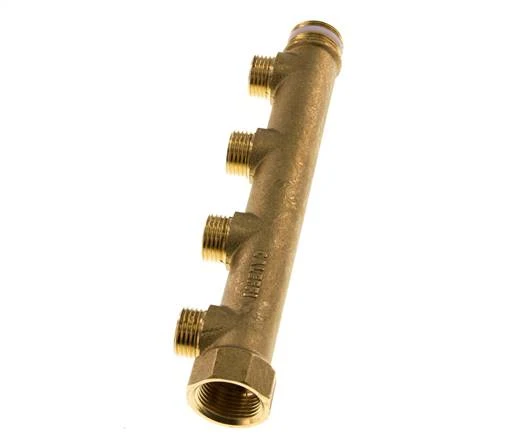 G 3/4'' x 4xG 1/2'' F/M/M Tuyaux de distribution en laiton 10 Bar
