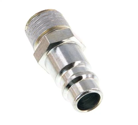 Acier trempé DN 7.2 (Euro) Air Coupling Plug R 1/4 inch Male [2 Pieces]