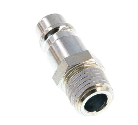 Acier trempé DN 7.2 (Euro) Air Coupling Plug R 1/4 inch Male [2 Pieces]