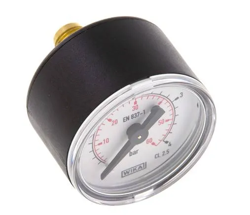 0..4 Bar (0..58 psi) pression Arrière Plastique/laiton 40 mm Classe 2.5